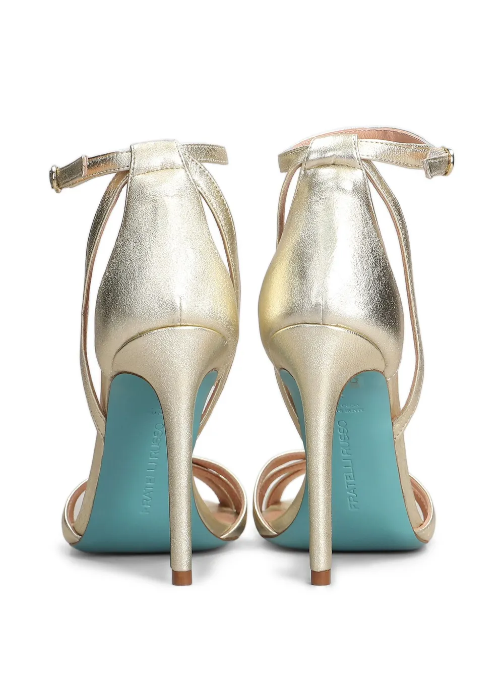 Fratelli Russo 110mm leather sandals Gold