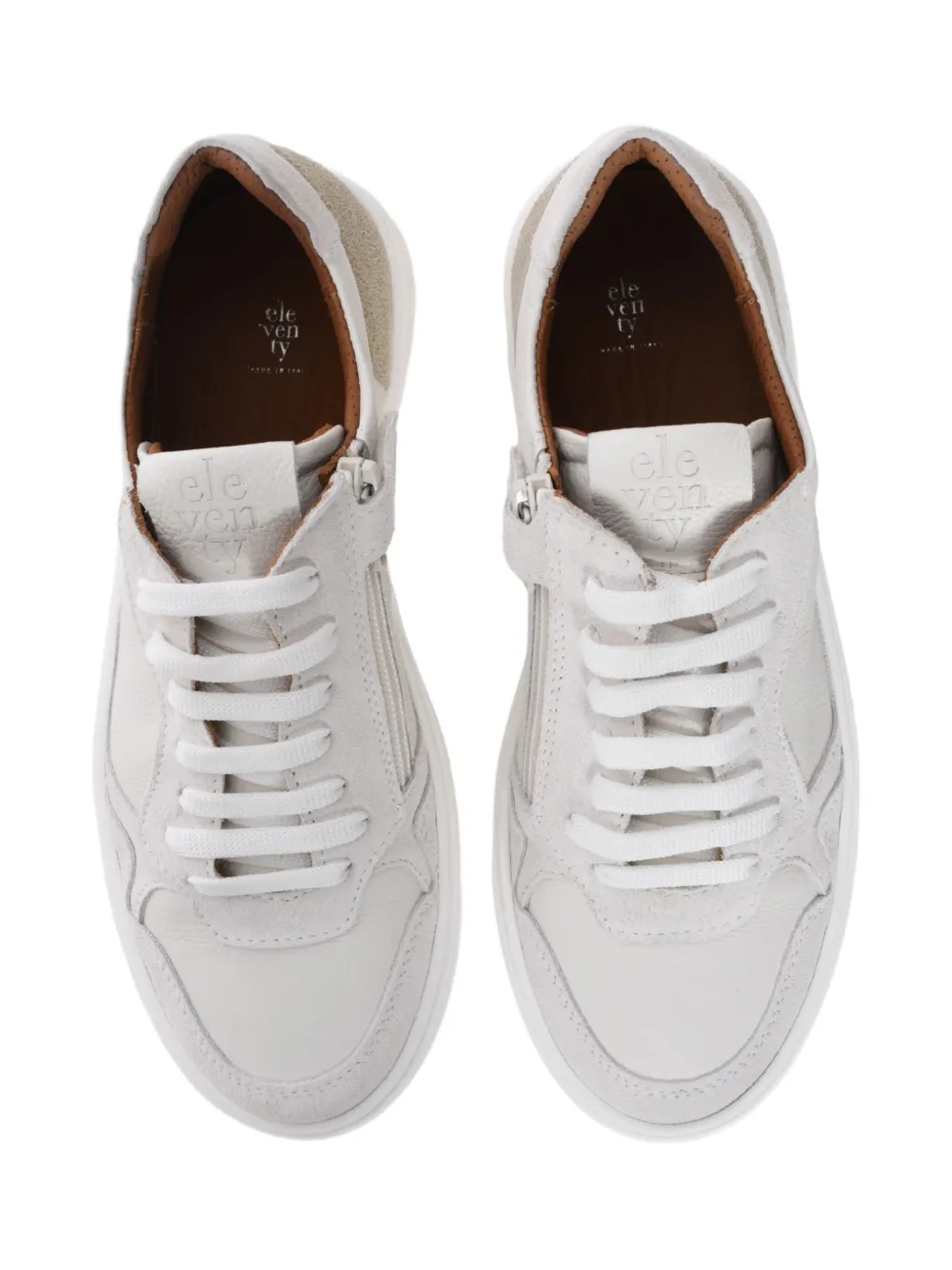 Eleventy leather sneakers White