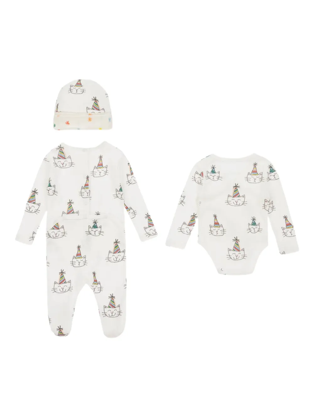 Stella McCartney Kids graphic-print babygrow set - Wit