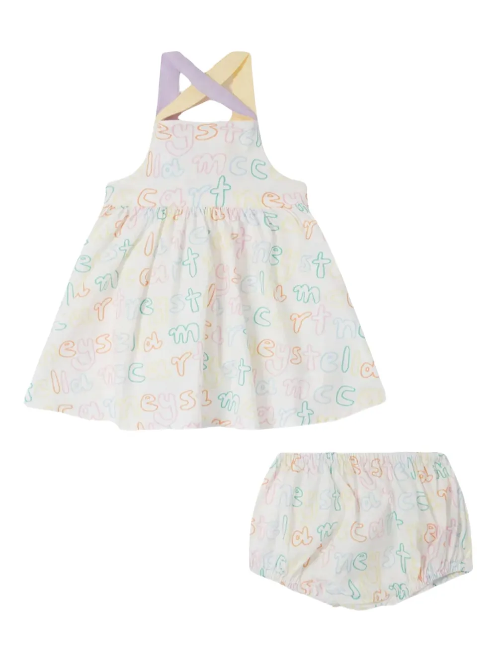 Stella McCartney Kids logo-print dress Wit