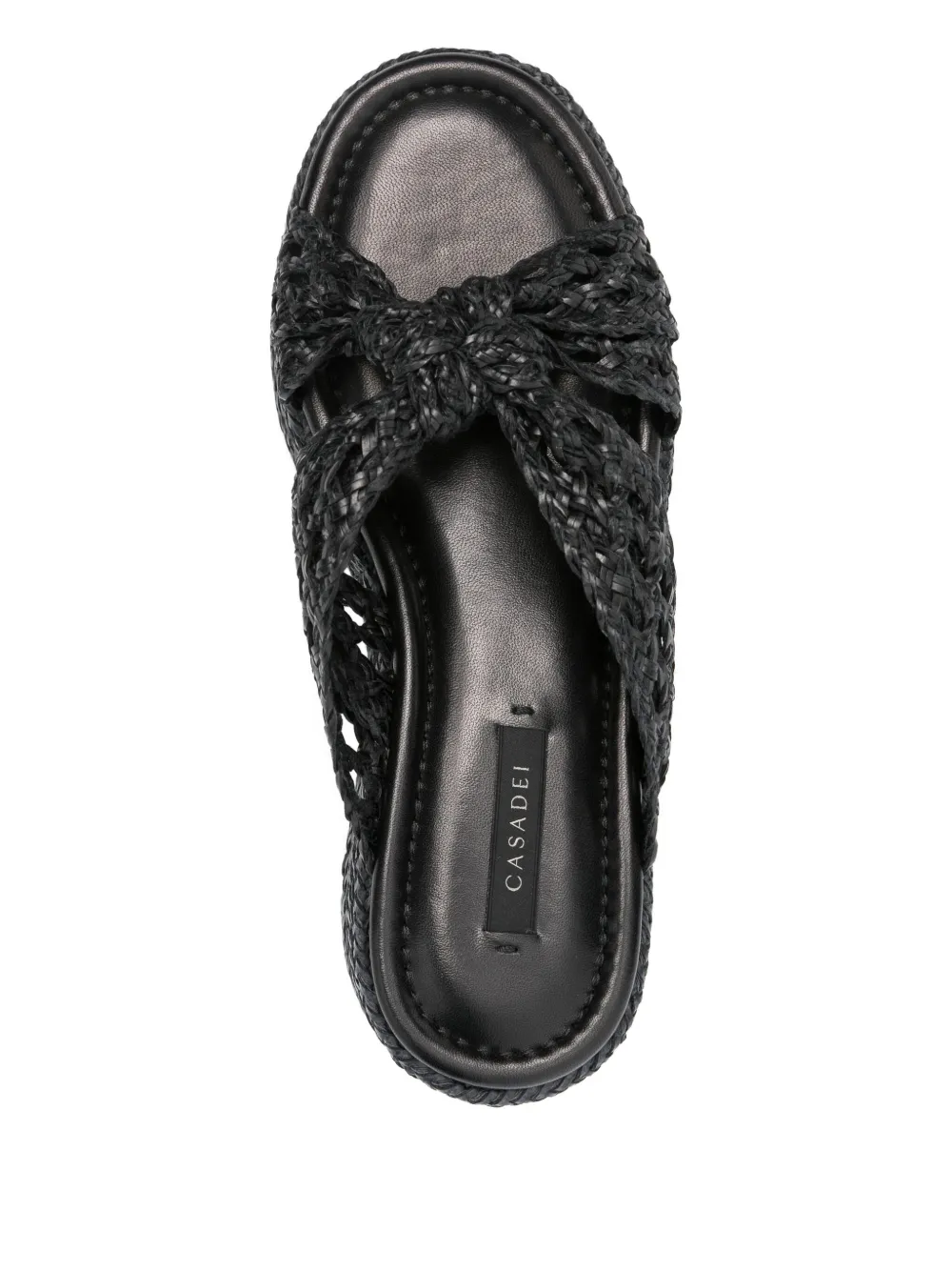 Casadei 20mm New Zeppa Damier woven platform sandals Black