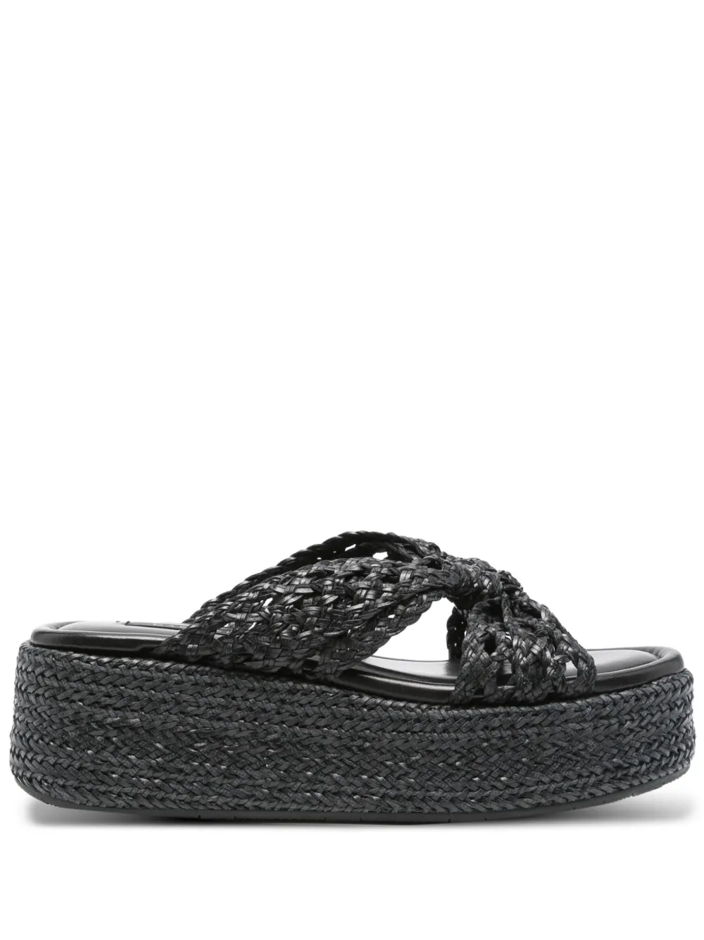 Casadei 20mm New Zeppa Damier woven platform sandals | Black | Image 1