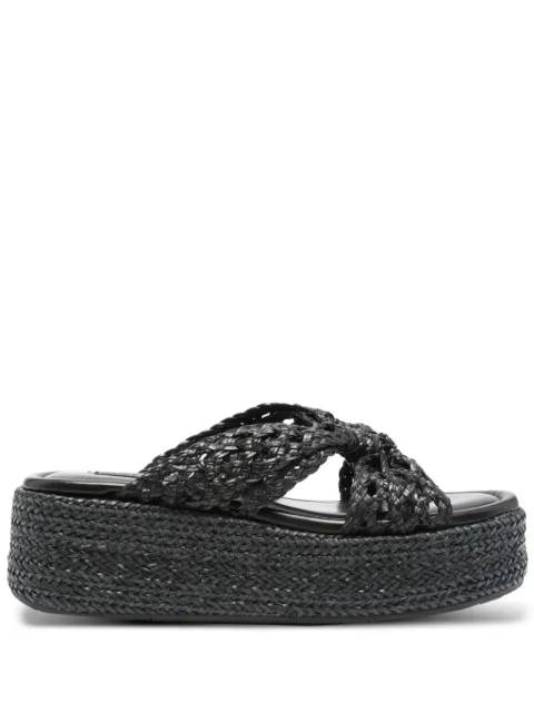 Casadei 20mm New Zeppa Damier woven platform sandals