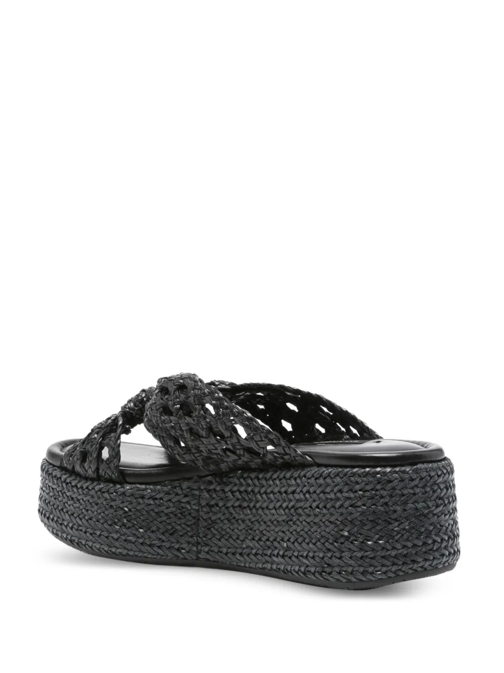Casadei 20mm New Zeppa Damier woven platform sandals Black