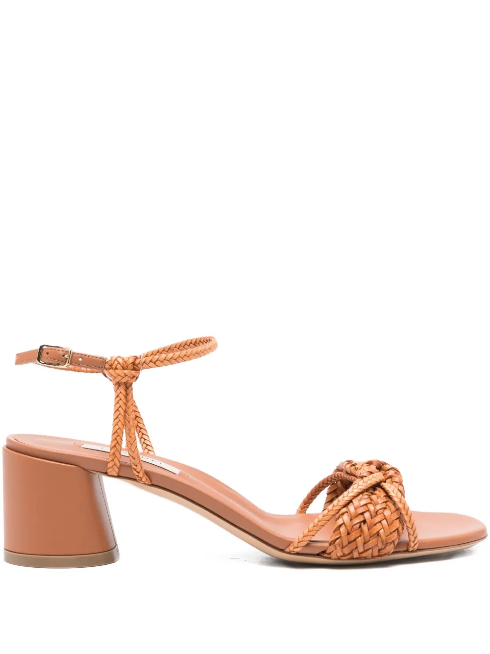 Casadei braided-strap block-heel sandals Brown