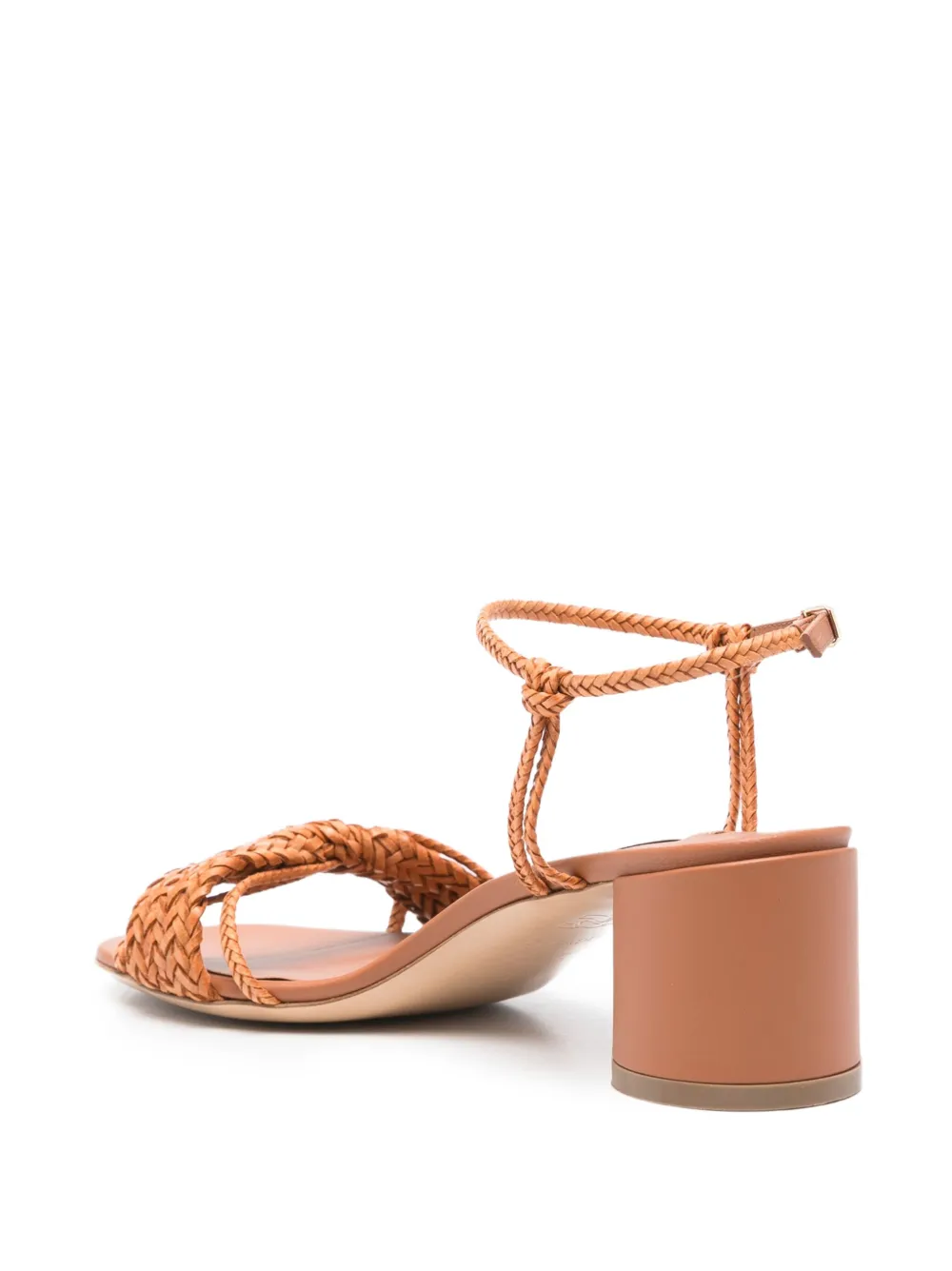 Casadei braided-strap block-heel sandals Brown