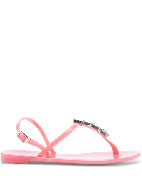 Casadei crystal-embellished jelly flip-flops