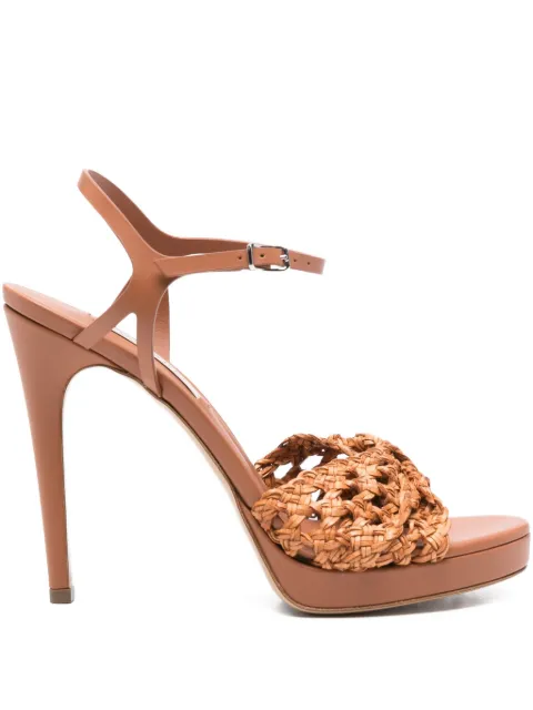Casadei sandalias de piel trenzada con tacón de 100 mm