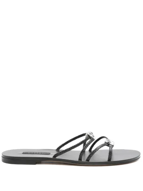 Casadei Sandali con cristalli e suola piatta