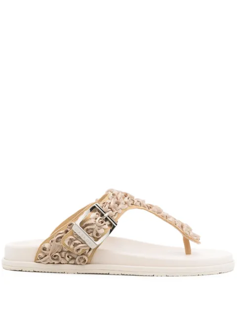 Casadei sandalias con tira en T y hebilla