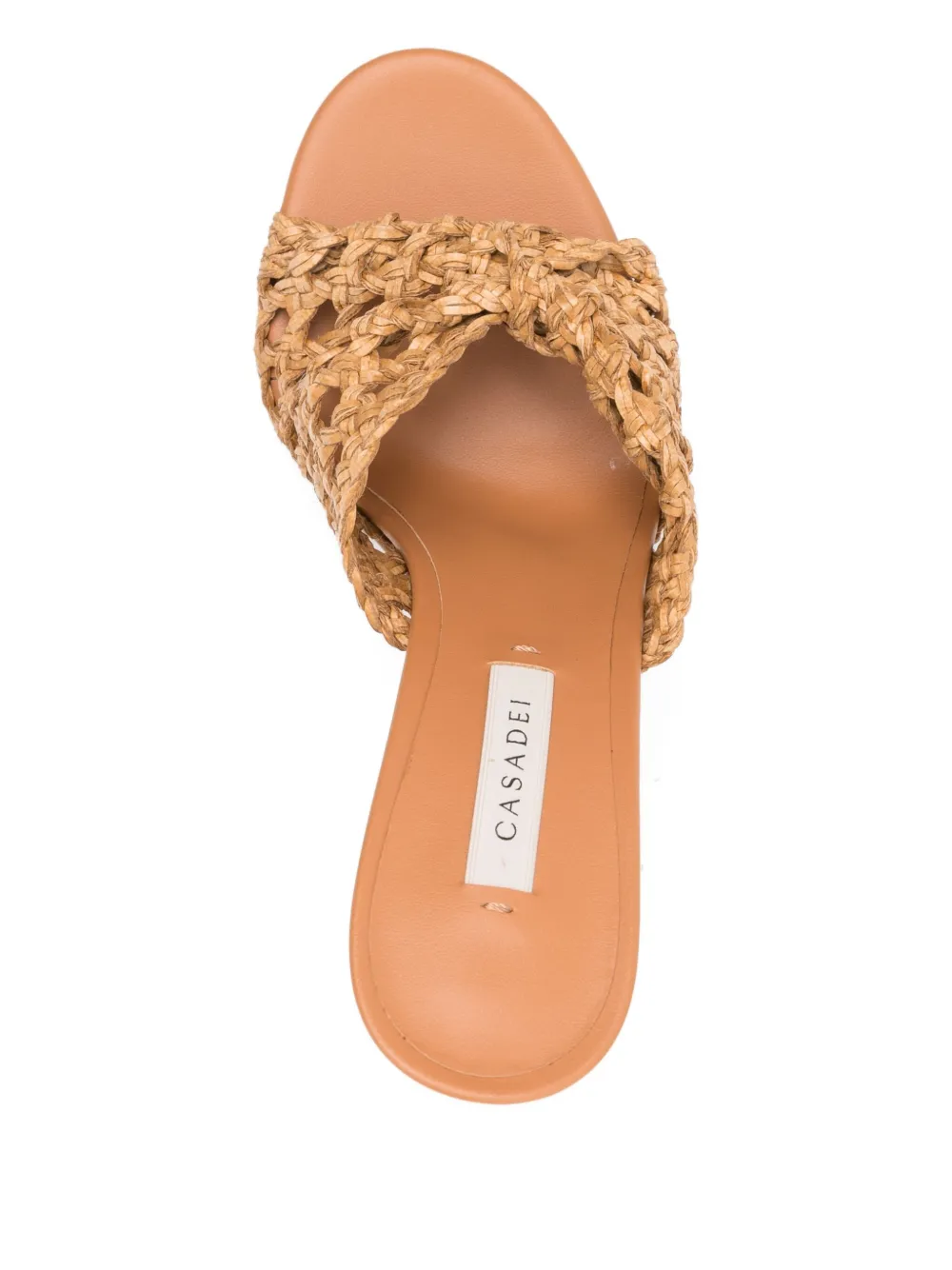 Casadei woven leather-strap sandals Neutrals