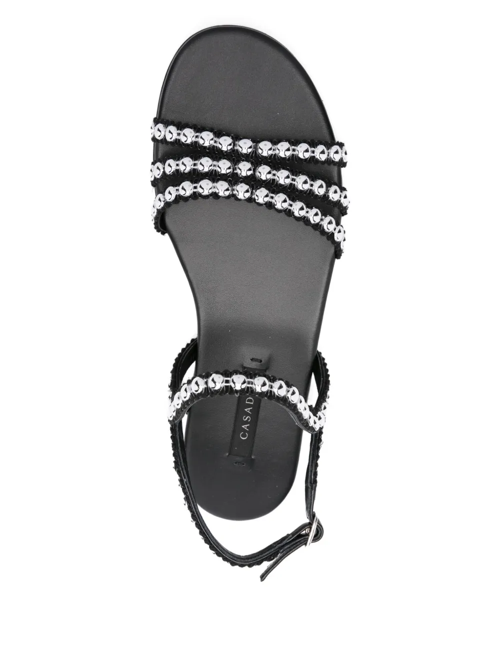 Casadei studded leather sandals B308 STUDSWAY+FLORES NKNR+NERO