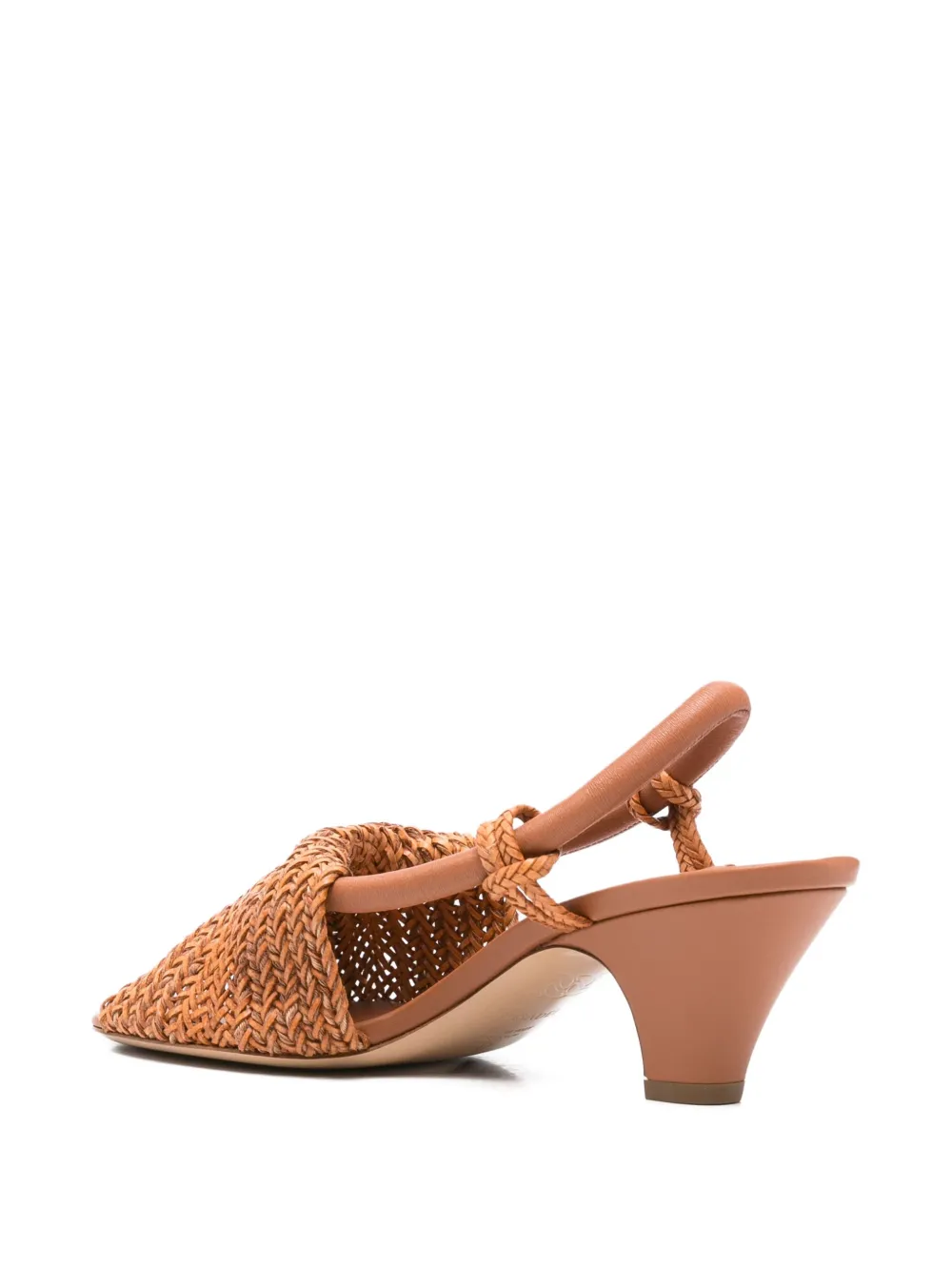 Casadei 50mm Muny woven slingback sandals Brown