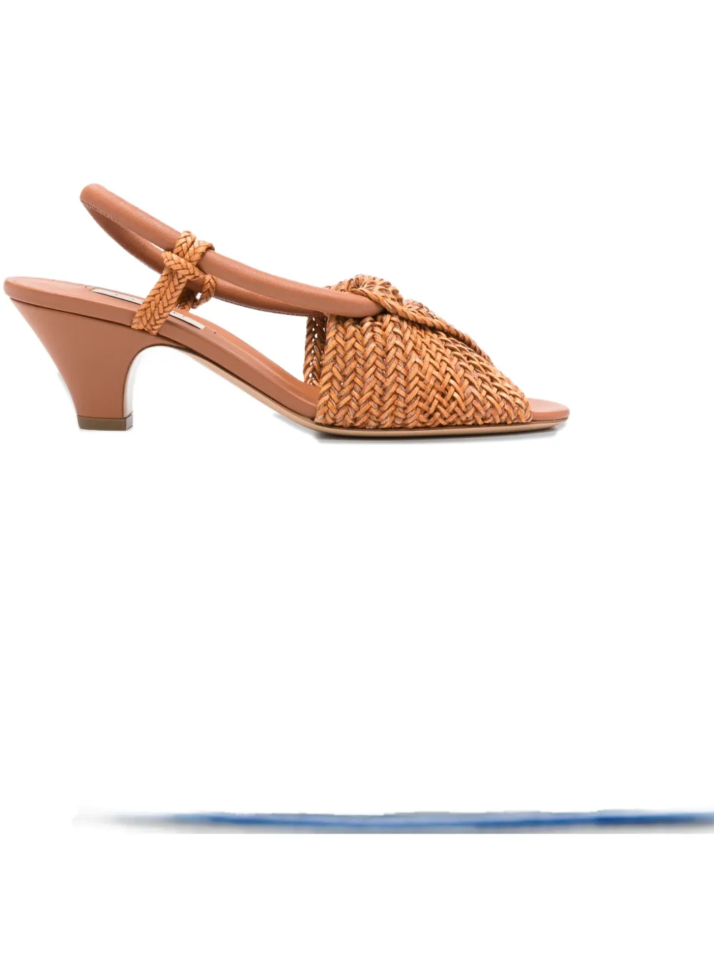 Casadei 50mm Muny woven slingback sandals Bruin