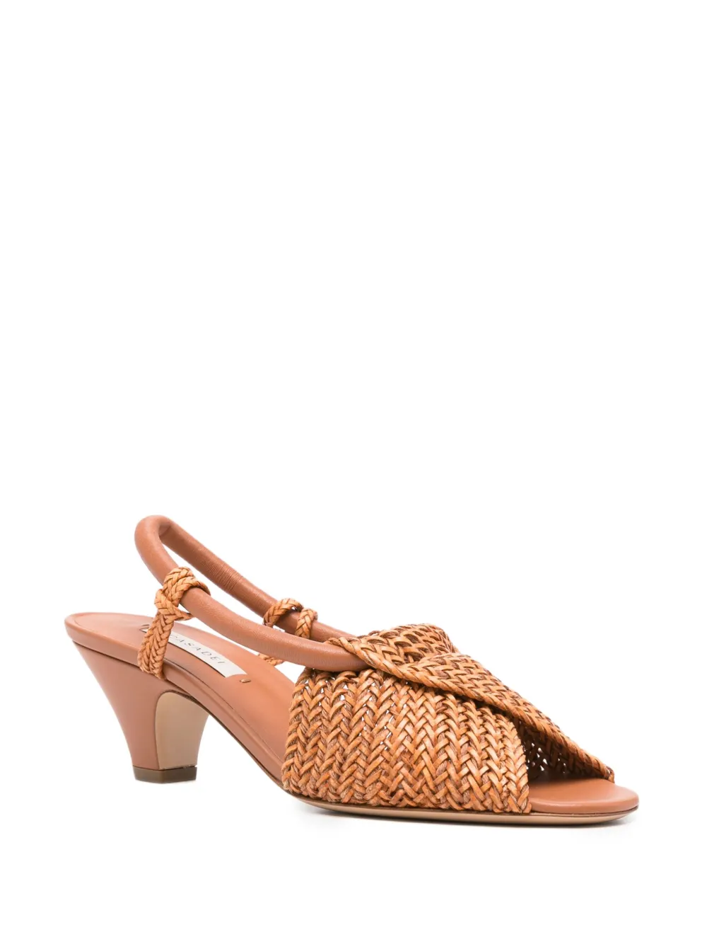 Casadei 50mm Muny woven slingback sandals | Heeled Sandals | Image 2