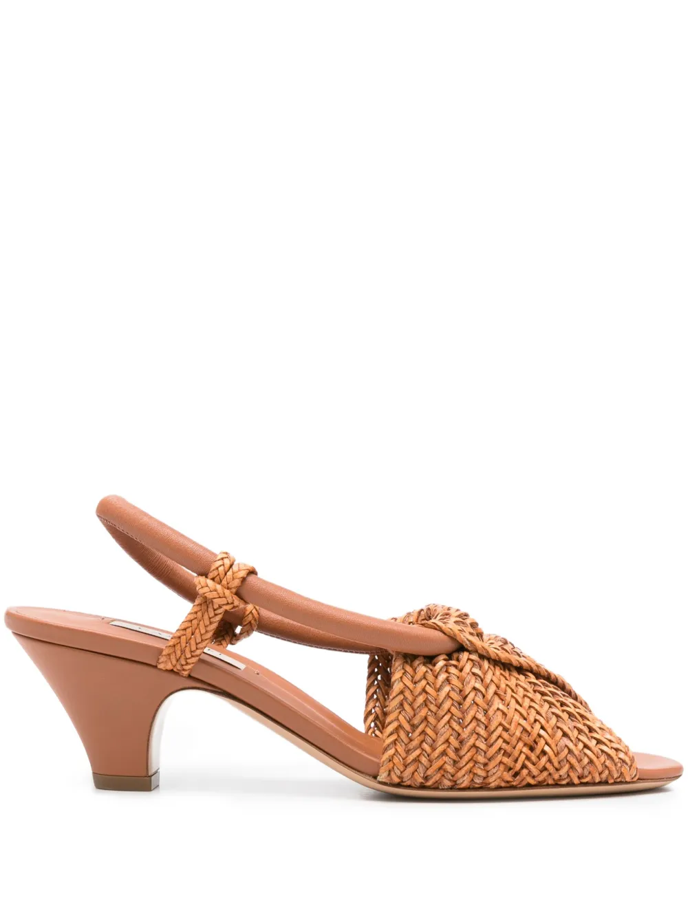Casadei 50mm Muny woven slingback sandals Brown