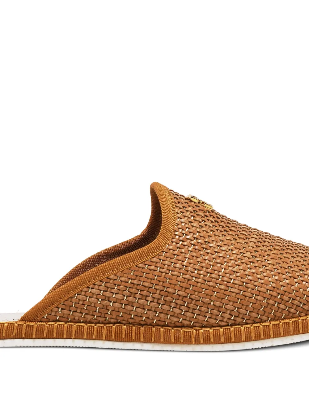 Casadei Capalbio woven slippers Brown