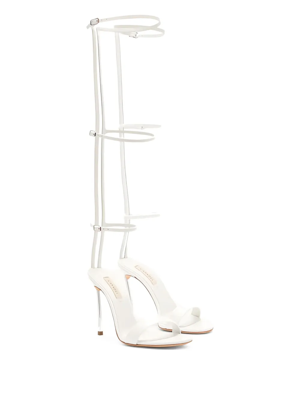 Casadei 100mm strapped heel sandals White