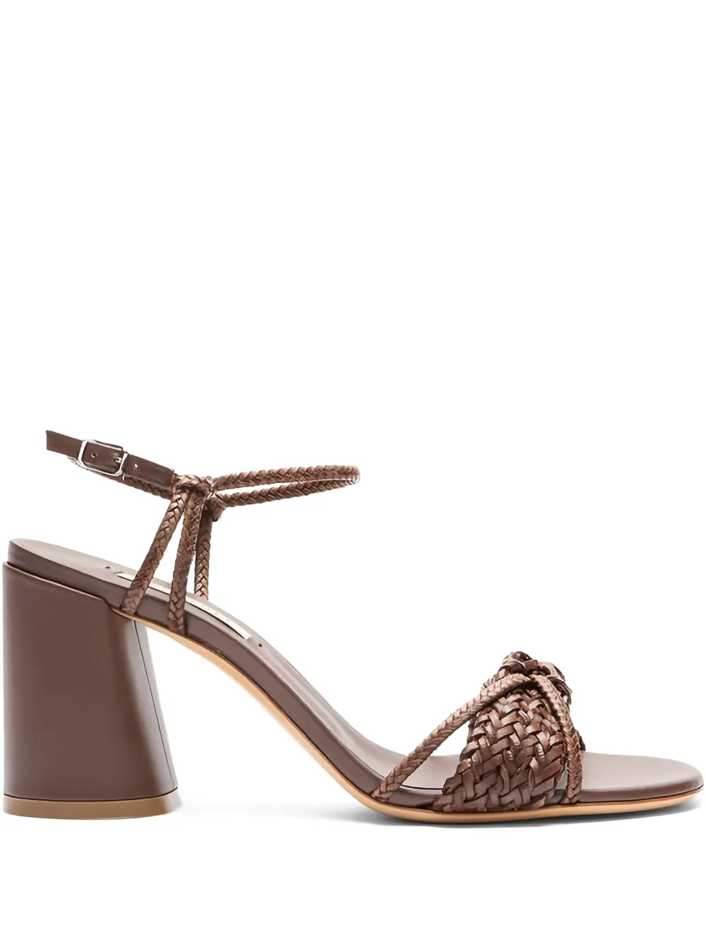 Casadei Cleo braided-strap heeled sandals Brown