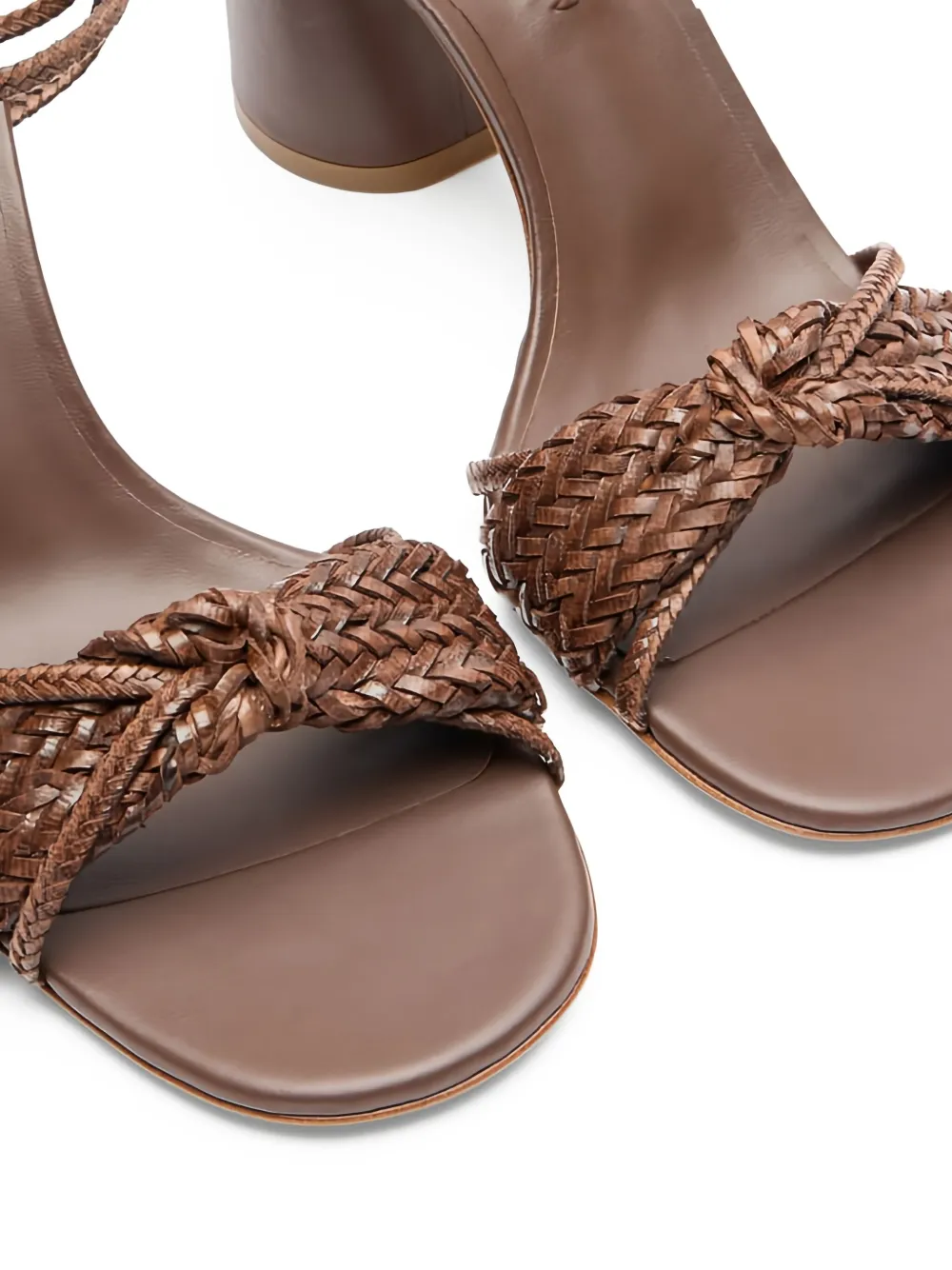 Casadei Cleo braided-strap heeled sandals Brown