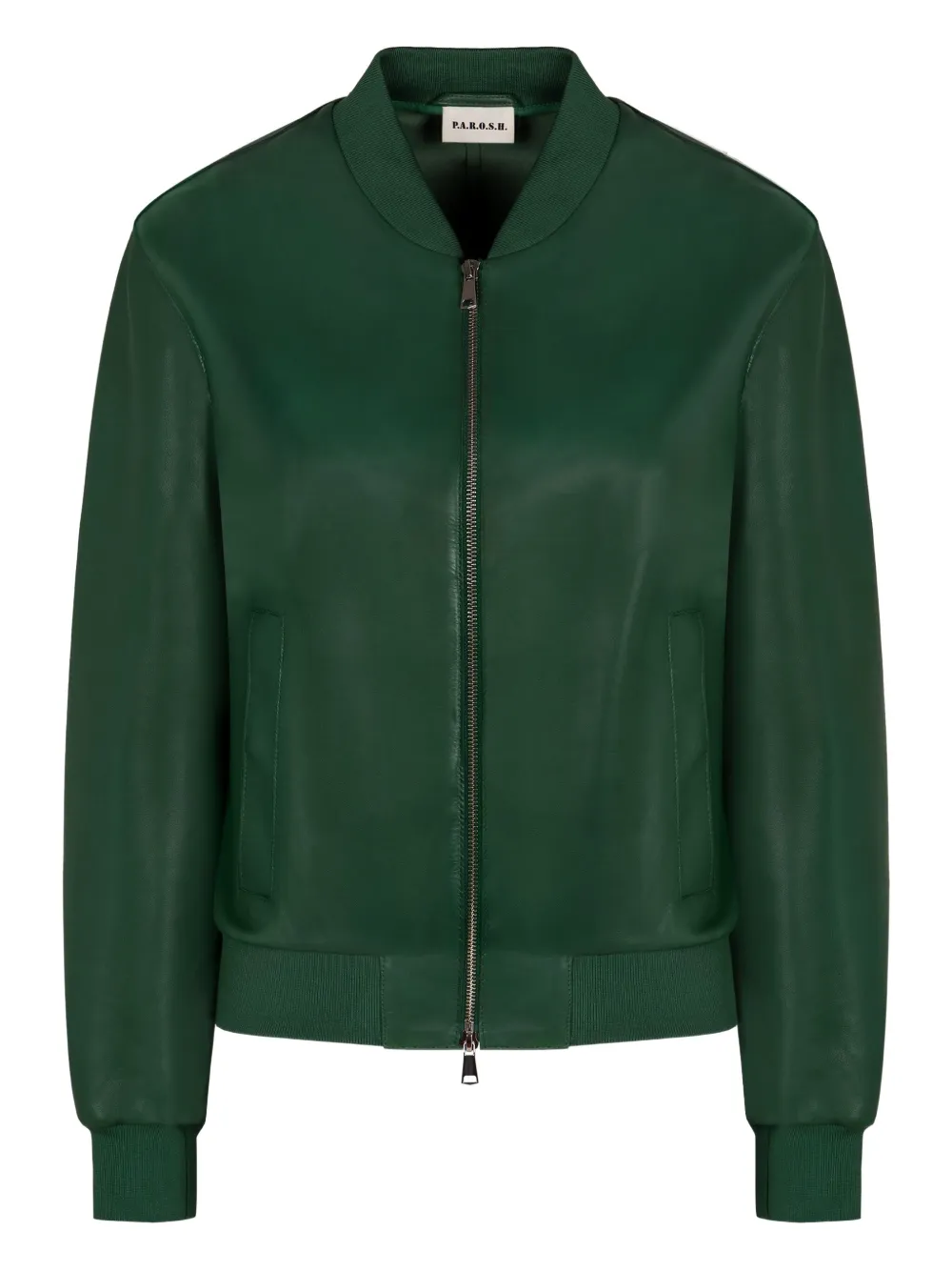 P.A.R.O.S.H. leather bomber jacket | Green | Image 1