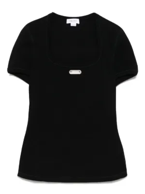Tシャツ・カットソー ALEXANDER MCQUEEN Woman T-Shirt Black 781403QZALT 0901 shirt with logo - Alexander McQueen T | Women's Clothing