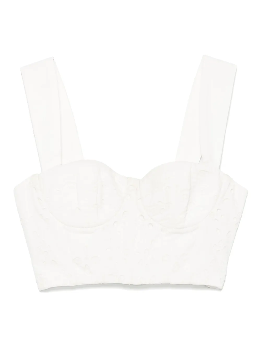 Hemant And Nandita broderie-anglaise top | White | Image 1