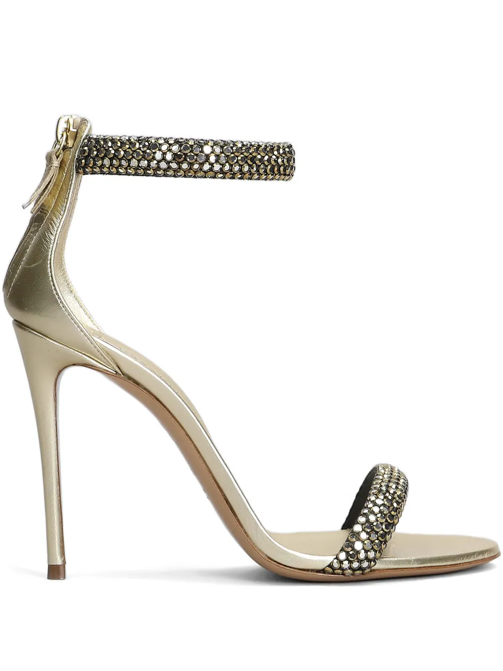 Casadei Julia Olimpo Sandals In Gold Leather In Gold