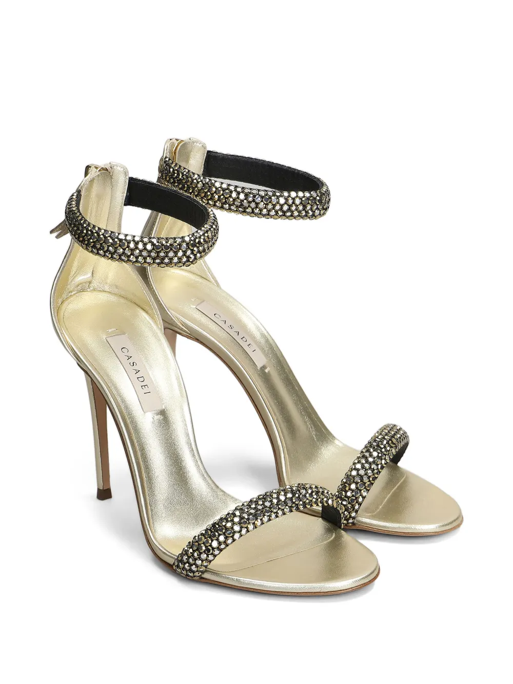 Casadei Julia Olimpo Sandals In Gold Leather In Gold