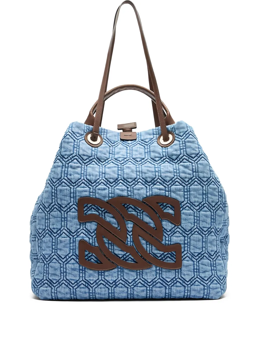 denim bucket bag