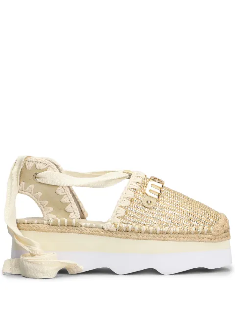 Mou logo-lettering espadrilles