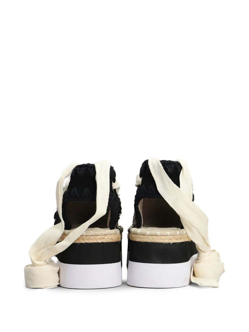 Mou Espa Sandal Espadrilles In Black Raffia In Black