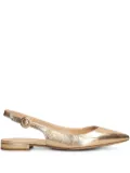 Julie Dee leather ballerina shoes - Gold