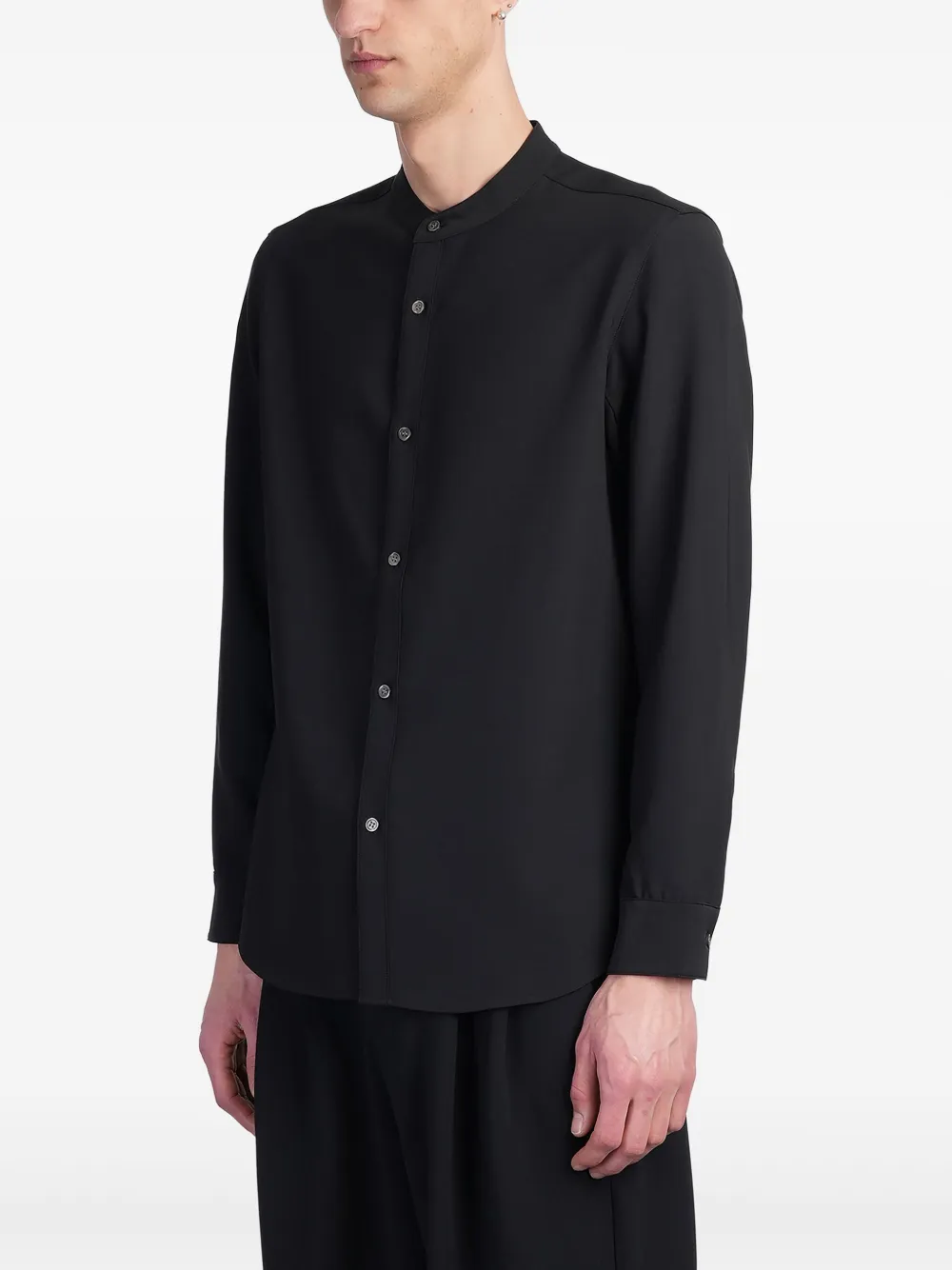 Attachment Shirt In Black Polyester In Black