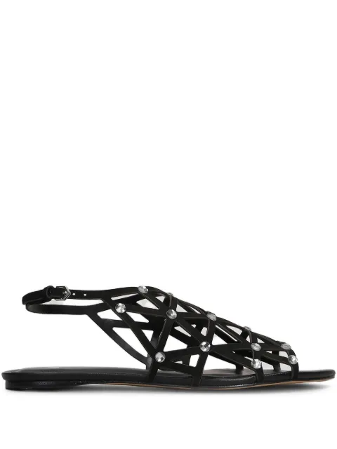 CARRANO crystal-embellished leather sandals