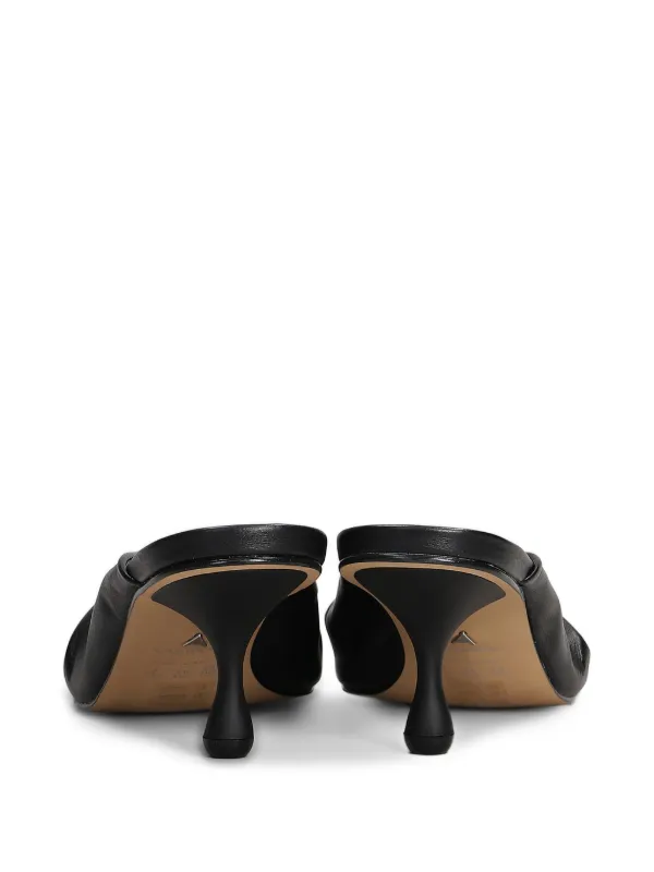 CARRANO ブラックレザー ミュール CARRANO レザーミュール | ブラック | FARFETCH JP