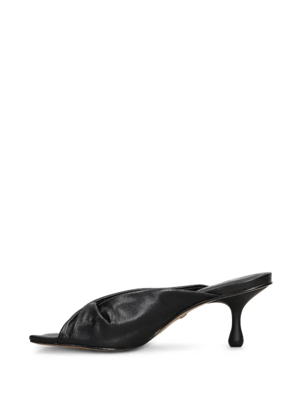 CARRANO ブラックレザー ミュール CARRANO レザーミュール | ブラック | FARFETCH JP