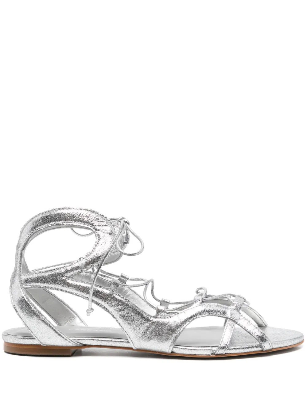 CARRANO Artistic Glam flat sandals Silver