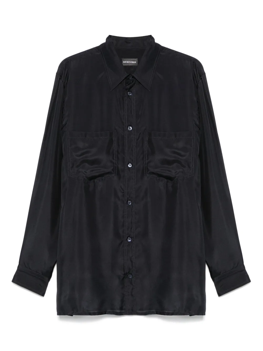 Emporio Armani シルクシャツ - ブルー Emporio Armani シルクシャツ - ブルー