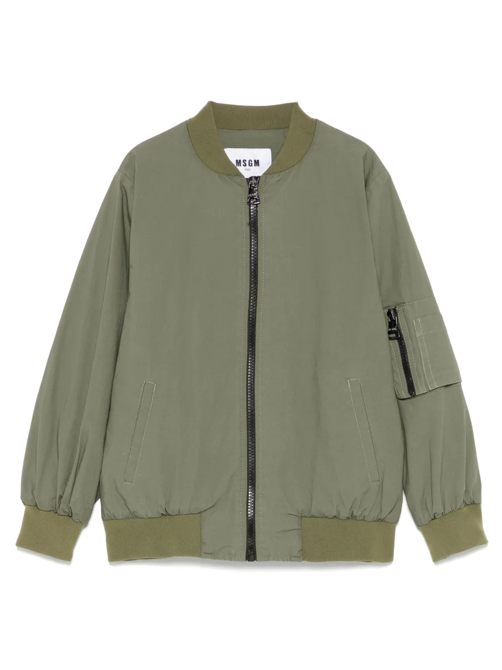 MSGM Kids chamarra de algodón | verde | Image 1