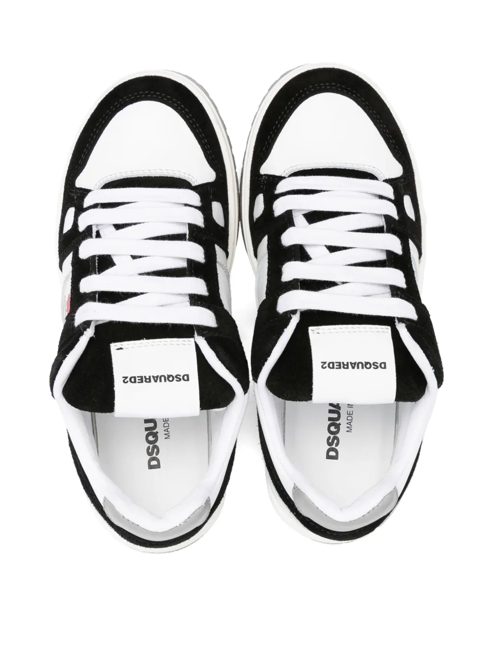 DSQUARED2 KIDS leather sneakers White