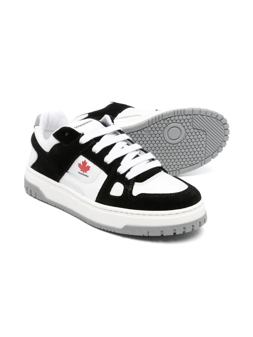 DSQUARED2 KIDS leather sneakers - Wit