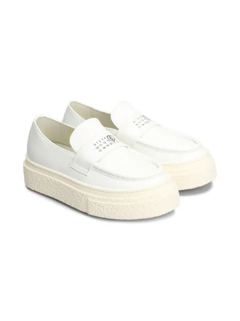 MM6 Maison Margiela Kids leather loafers