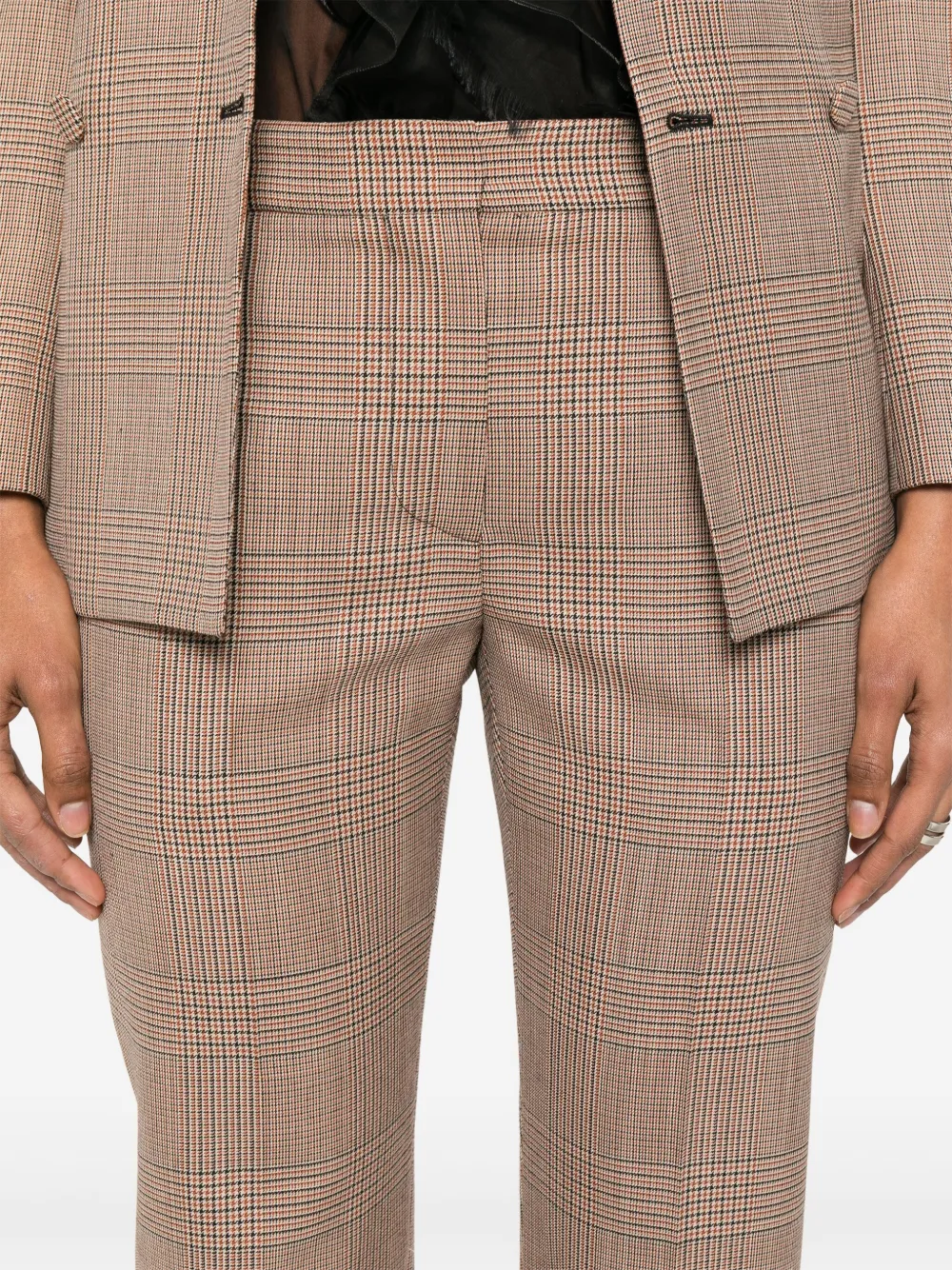 Alexander McQueen Heritage Check broek Bruin