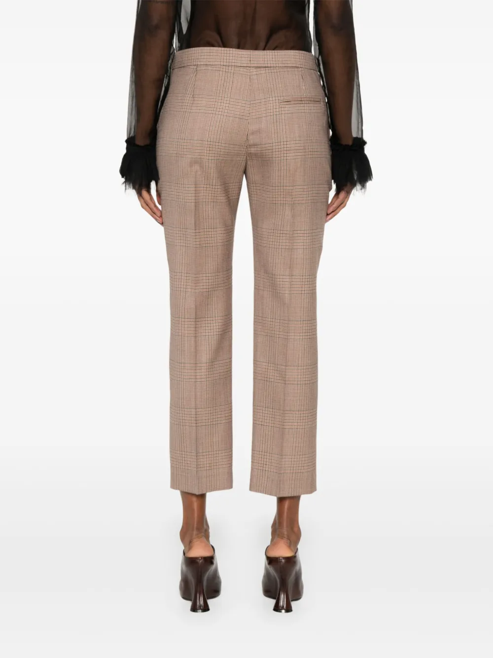Alexander McQueen Heritage Check broek Bruin
