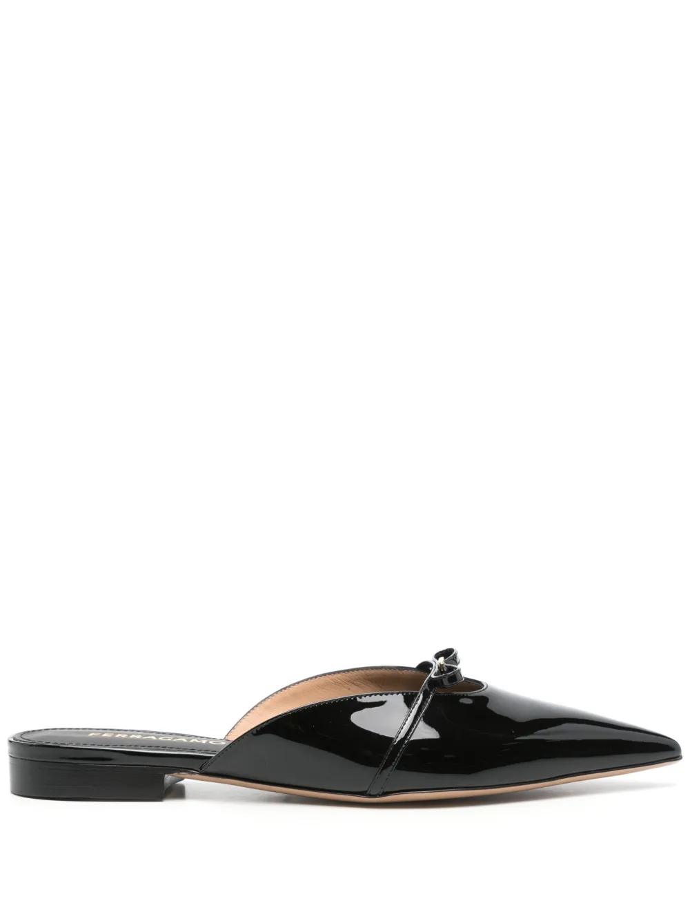 Ferragamo Muiltjes met strikdetail Zwart