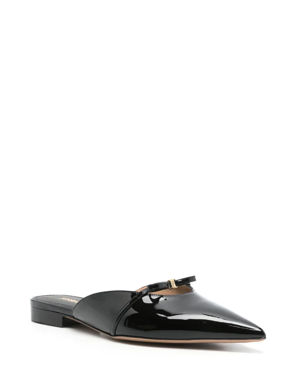 Ferragamo Muiltjes met strikdetail Zwart