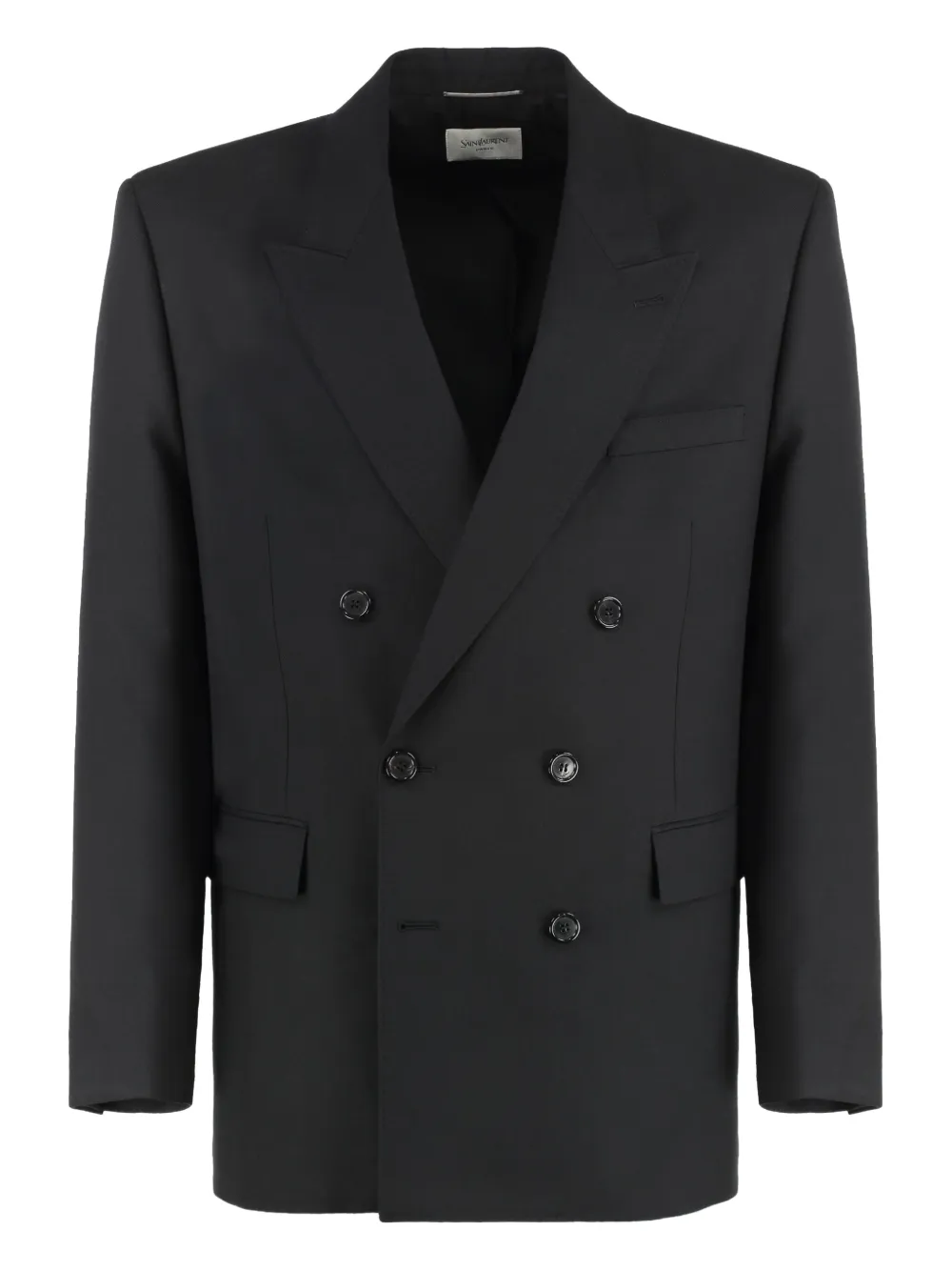 Saint Laurent Wollen blazer met dubbele rij knopen Zwart