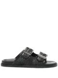 Casadei logo-engraved slides - Black