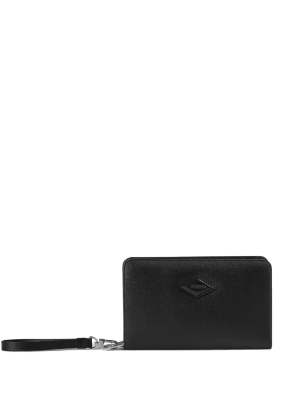 Doucal's Double-zip Wallet in Black